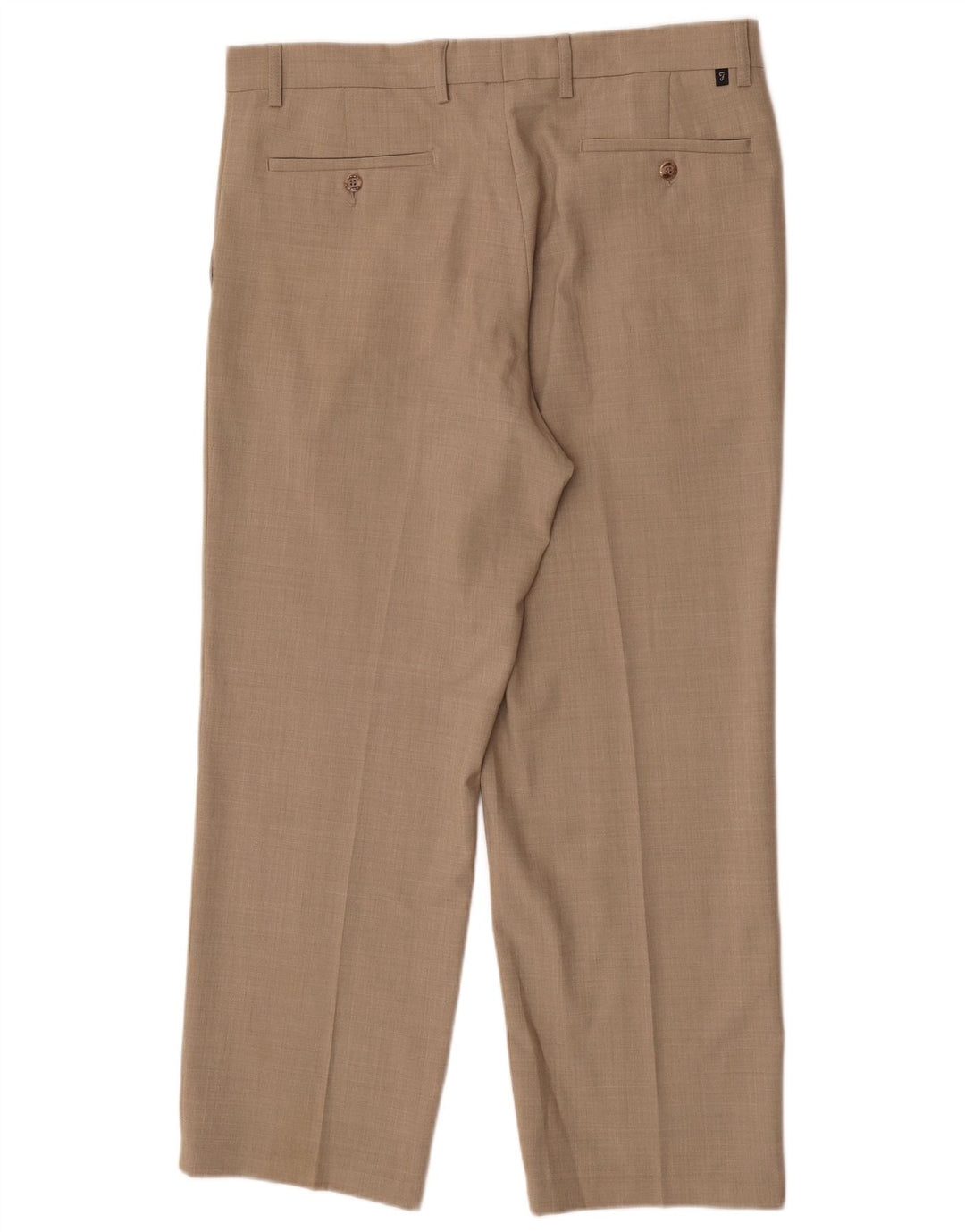 Farah Straight Suit Bukser til mænd W36 L29 Beige Polyester