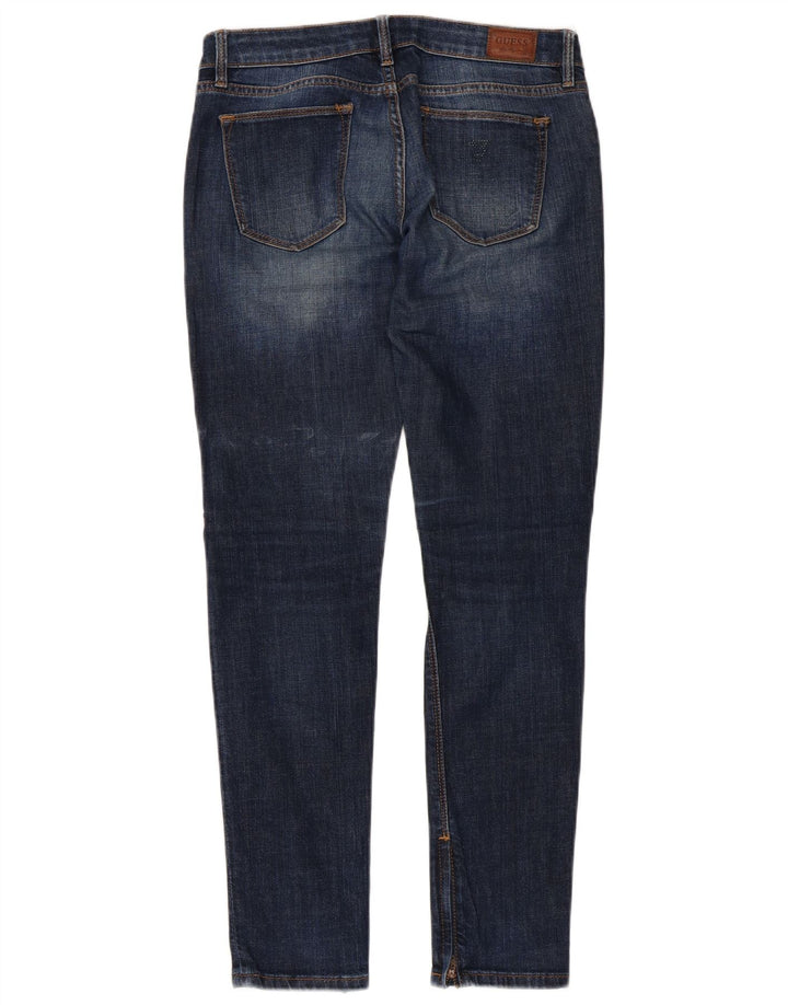 GUESS Dame Beverly Skinny Jeans W27 L29 Blå Bomuld