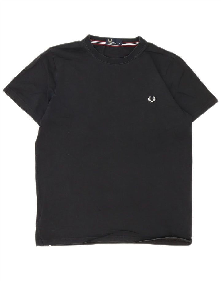 Fred Perry Herre T-shirt Top Medium Sort Bomuld