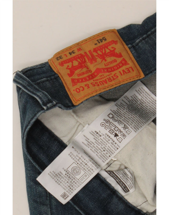 Levi's Herre 541 tilspidsede jeans W34 L32 blå bomuld