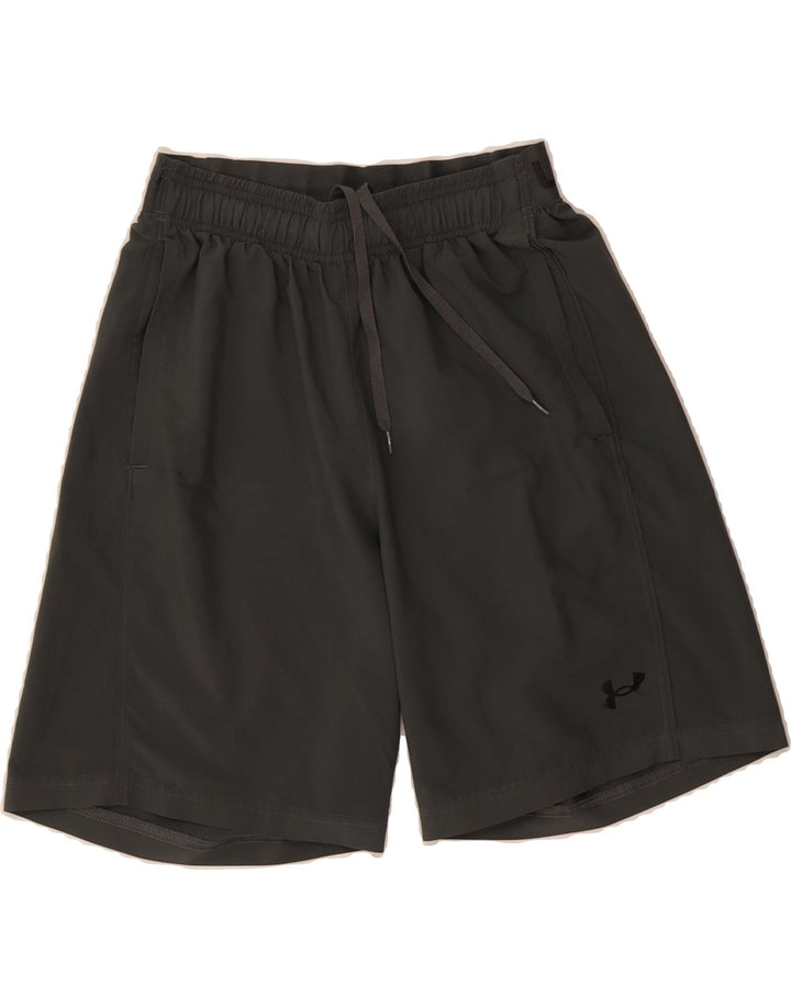 UNDER ARMOUR Mens Graphic Sport Shorts Small  Grey Polyester Vintage Under Armour and Second-Hand Under Armour from Messina Hembry 