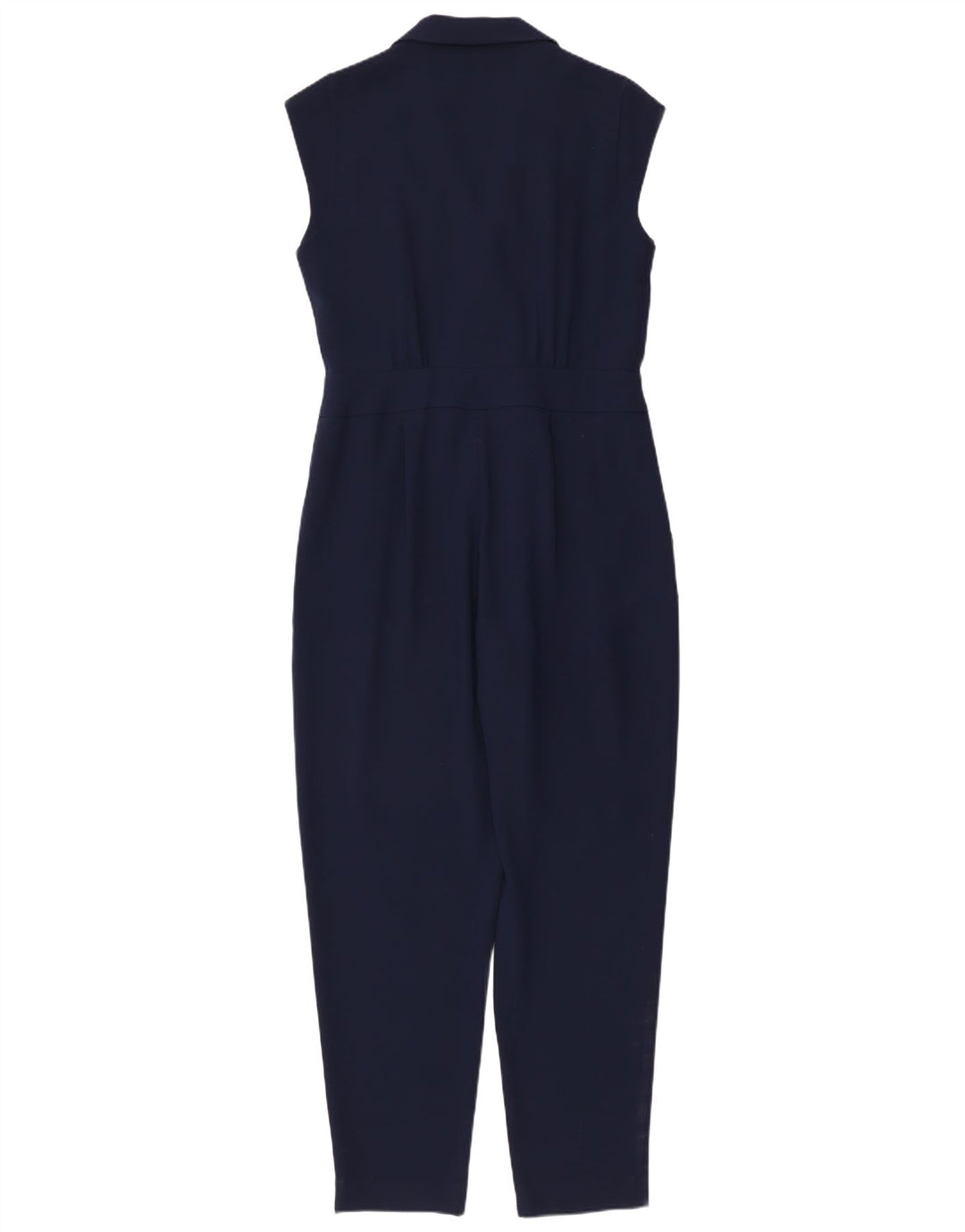 KAREN MILLEN Dame ærmeløs Jumpsuit UK 14 Large Navy Blue Polyester