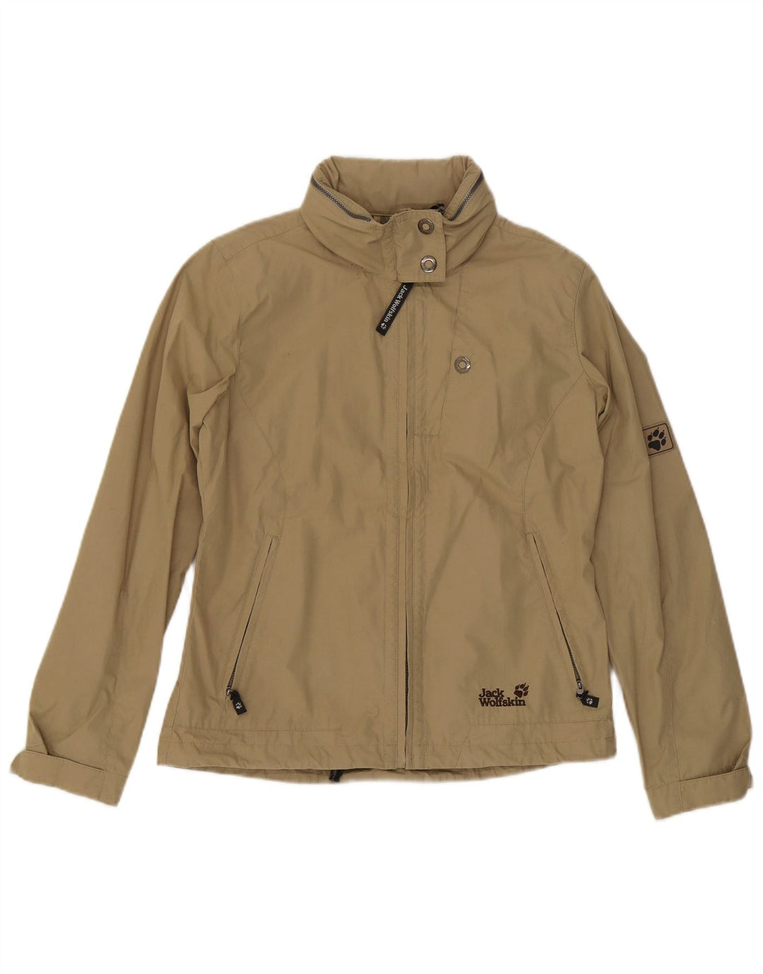 Jack Wolfskin Dame Hooded Bomber Jacket UK 16 Large Khaki