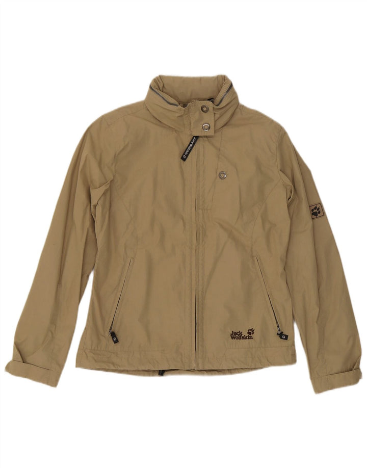 Jack Wolfskin Dame Hooded Bomber Jacket UK 16 Large Khaki