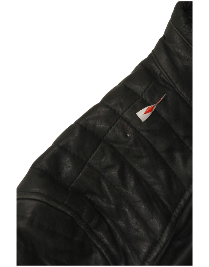 Rockhill dame bikerjakke EU 54 5XL marineblå lammeskind
