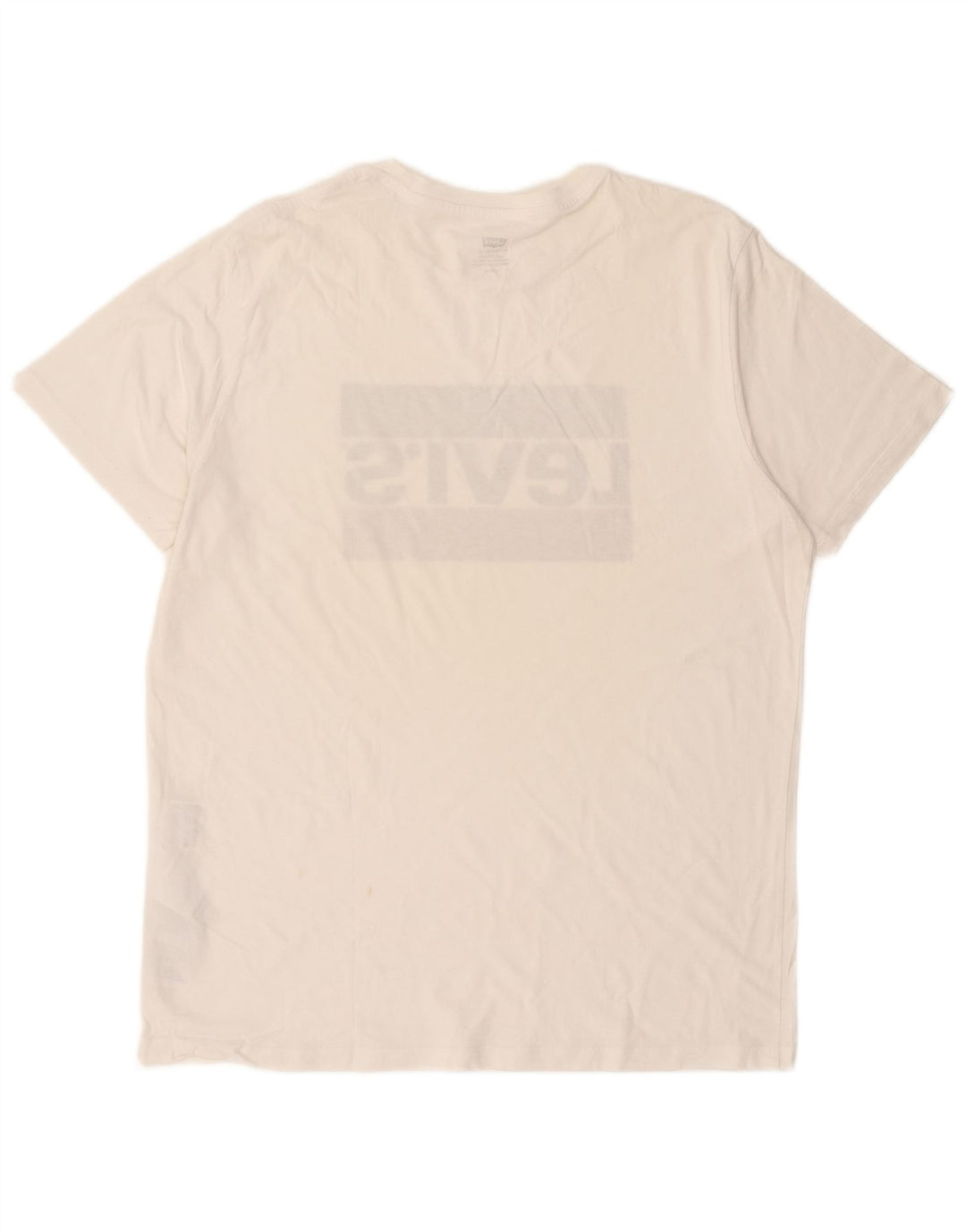 LEVI'S Herre grafisk T-shirt Top Stor hvid bomuld