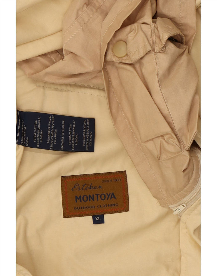 Vintage Bomberjakke til mænd UK 42 XL Beige Bomuld