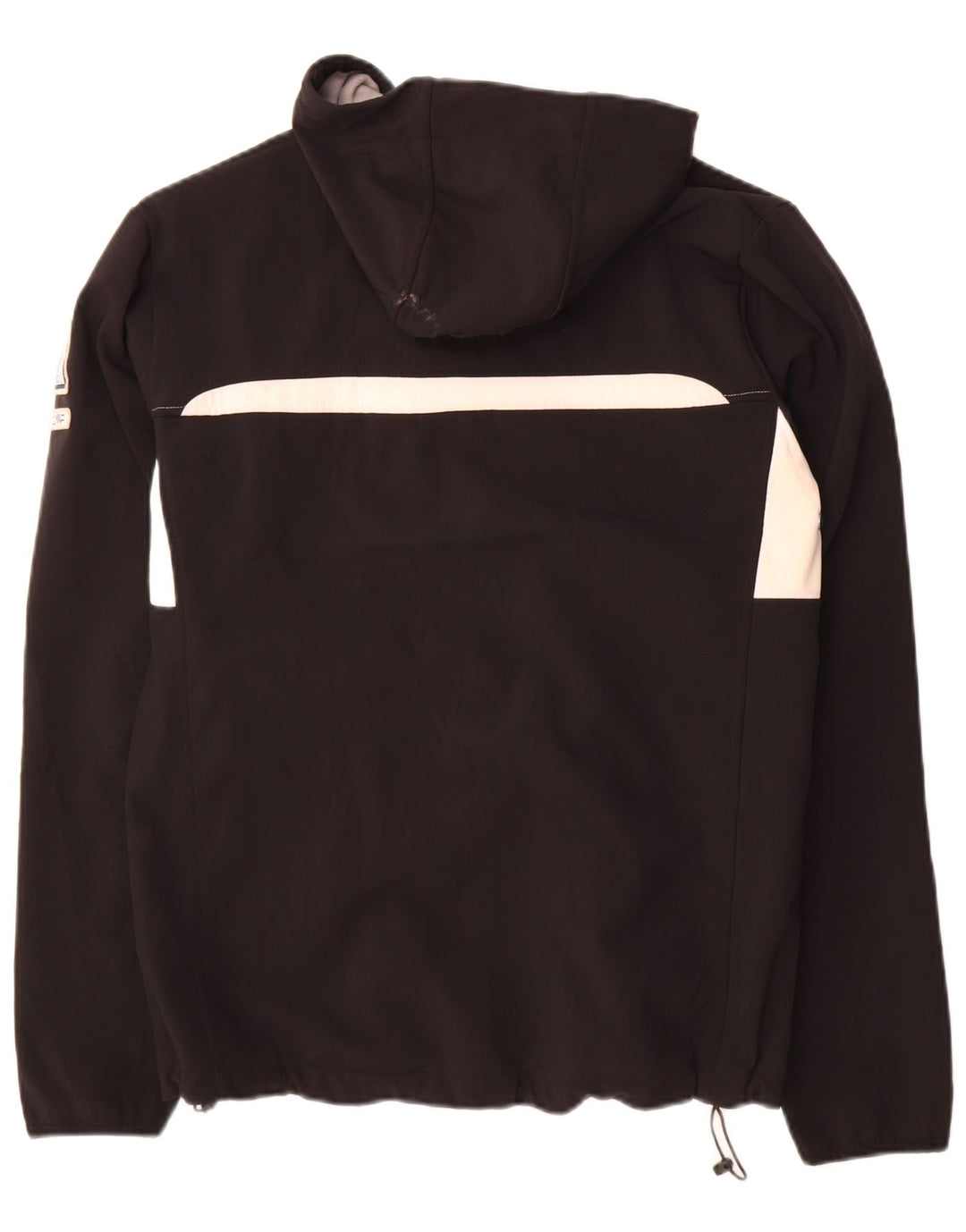 CMP Herre Hooded Windbreaker Jacket UK 40 Large Black Colourblock Polyester