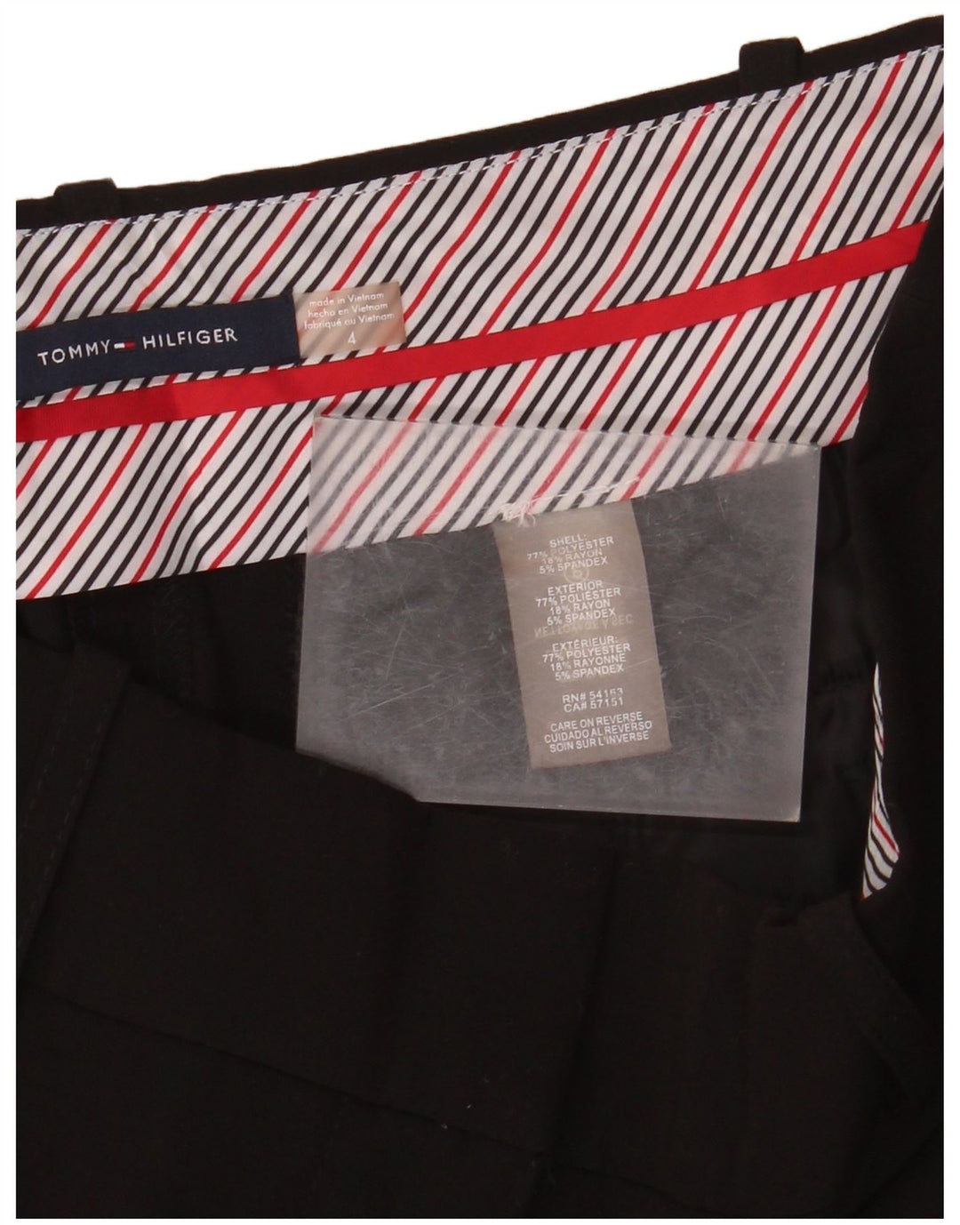 TOMMY HILFIGER Lige Chinobukser til kvinder US 4 Small W30 L34 Sort