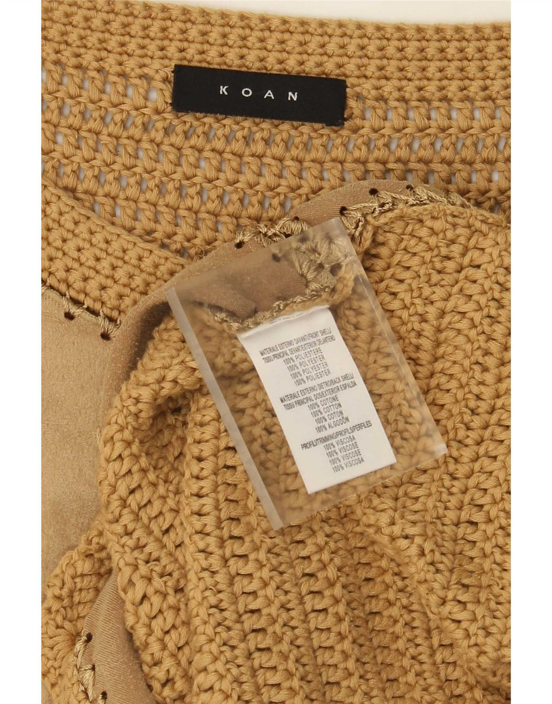 Koan Dame Cardigan Sweater UK 12 Medium Brun Polyester