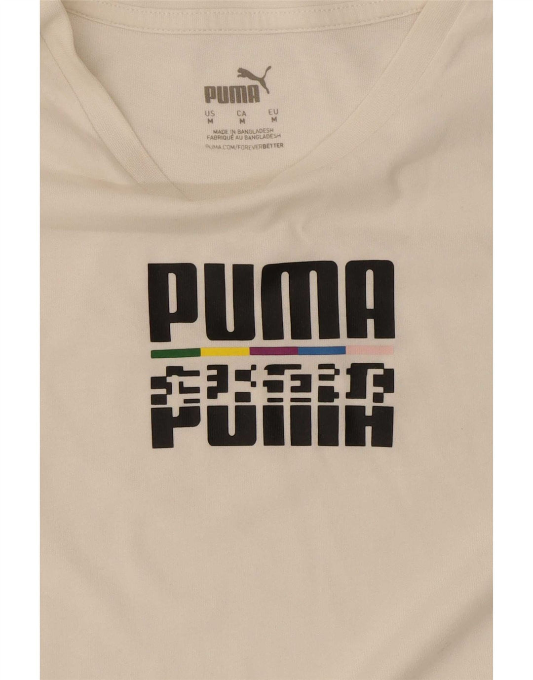 Puma Herre Grafisk T-Shirt Top Medium Hvid