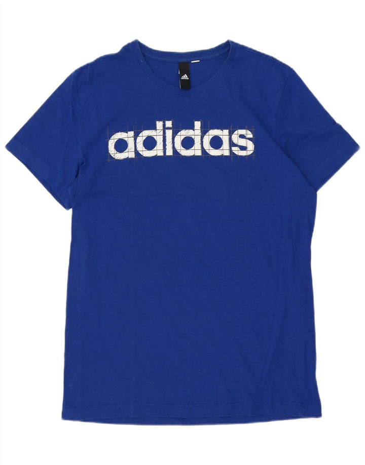 Adidas Grafisk T-shirt top til mænd mellemblå