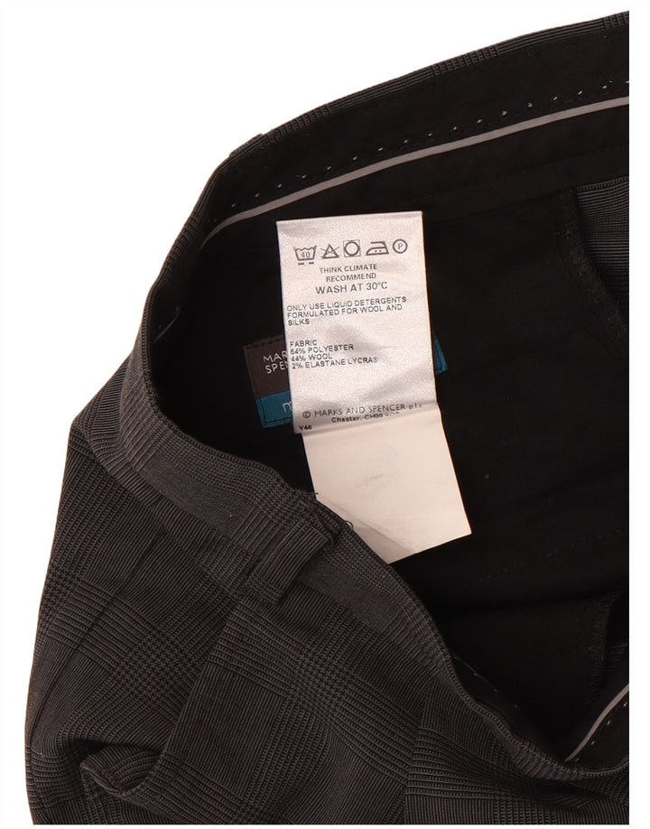 Marks & Spencer Herre Skræddersyede Crop Suit Bukser W42 L26 Navy Blue