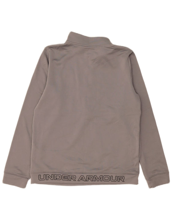 Under Armour drenge sweatshirt med lynlåshals 13-14 år XL Grå polyester
