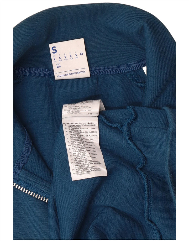 REEBOK Dame Oversized Grafisk Sweatshirt Jumper UK 8/10 Small Blue