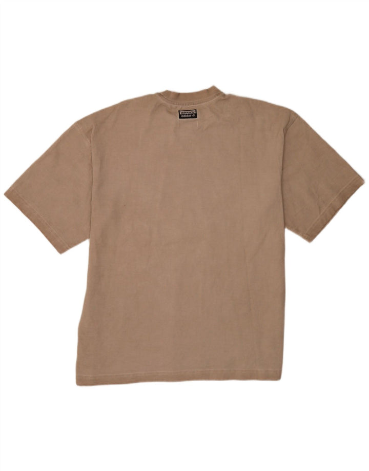 Adidas grafisk t-shirt til mænd, medium beige bomuld