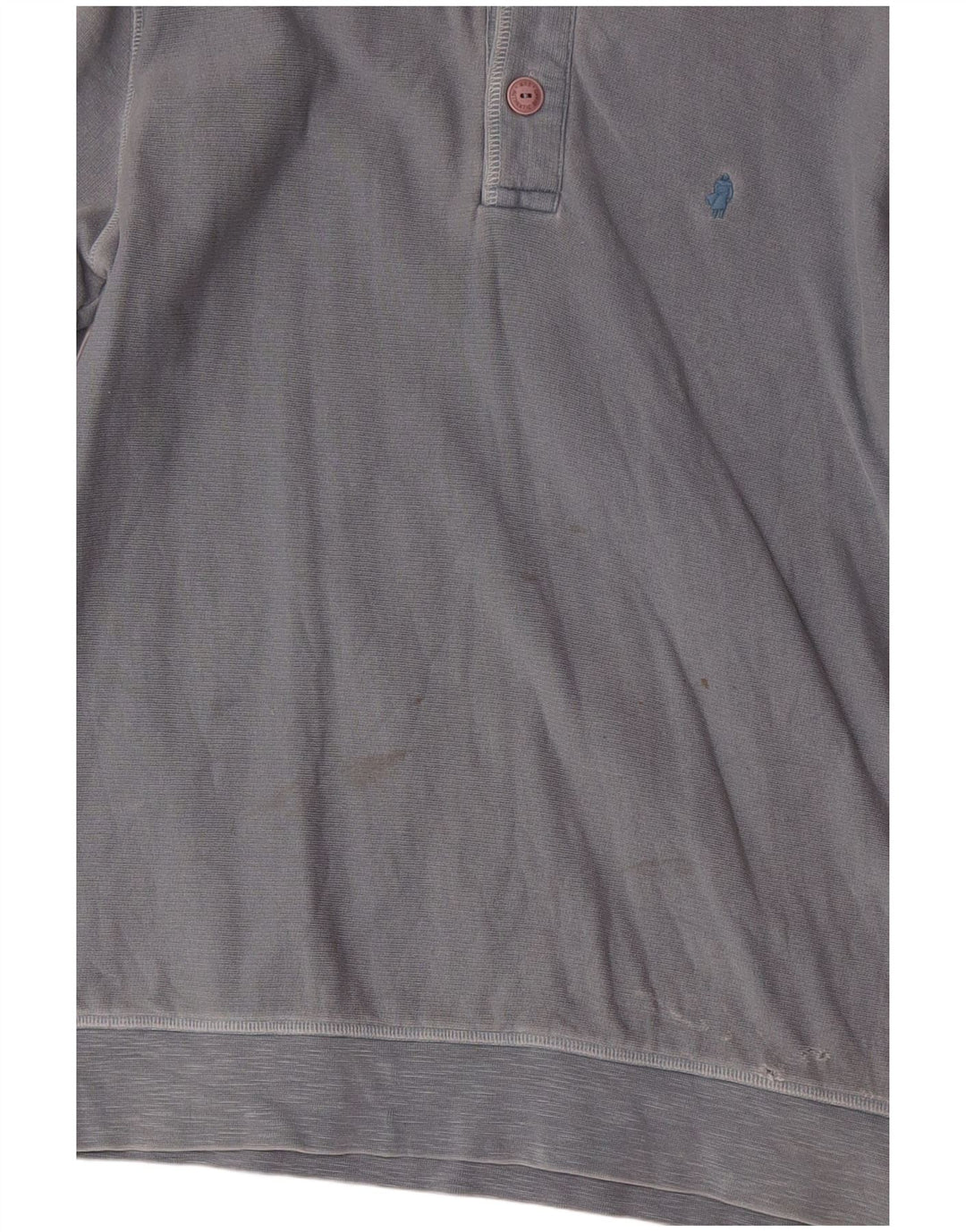 MARLBORO CLASSICS Mens Button Neck Sweatshirt Jumper Large Grey Cotton