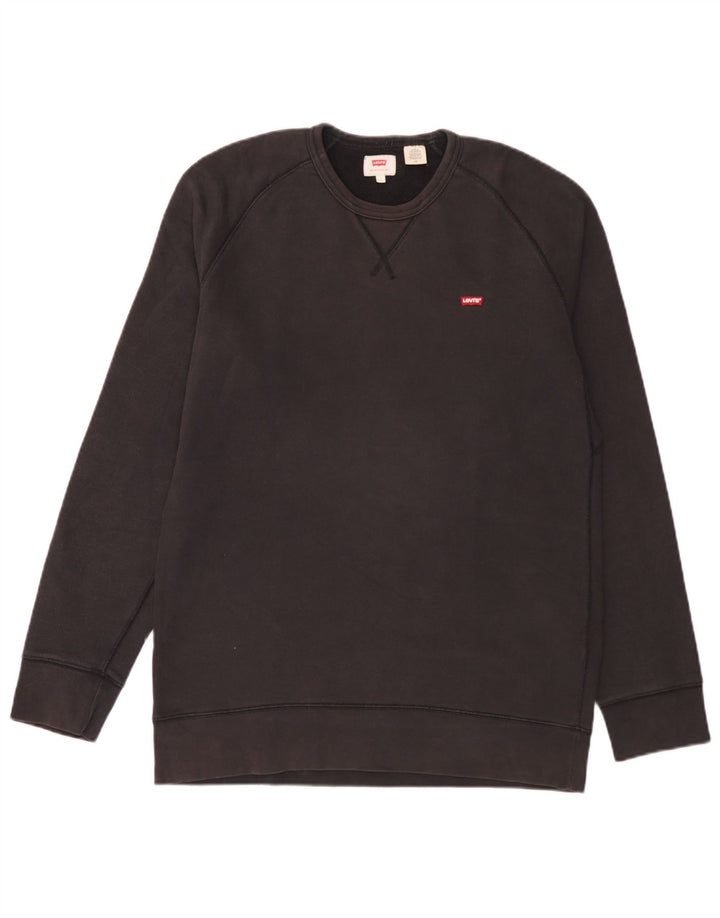 Levi's Sweatshirt til mænd, stor sort bomuld