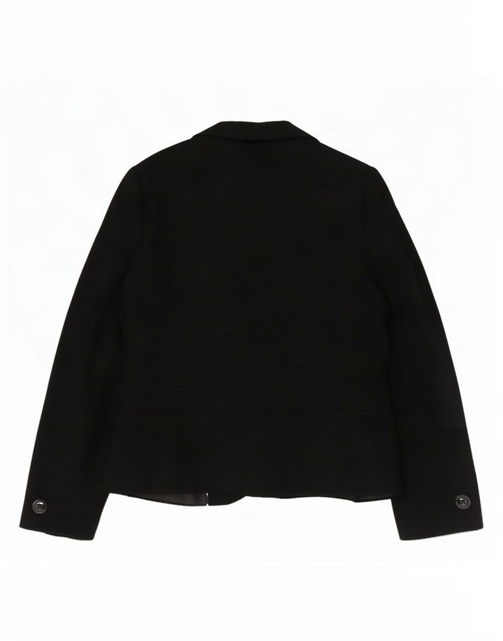 Marks & Spencer Dame 2 Button Blazer Jacket UK 12 Medium Black Polyester