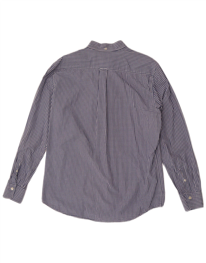 Gant Herre Regular Fit Skjorte Størrelse 41/42 16 1/2 Large Navy Blue Gingham