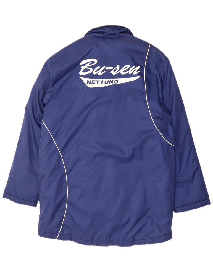 Adidas Herre Grafisk Windbreaker Jacket UK 38/40 Medium Blue Polyester