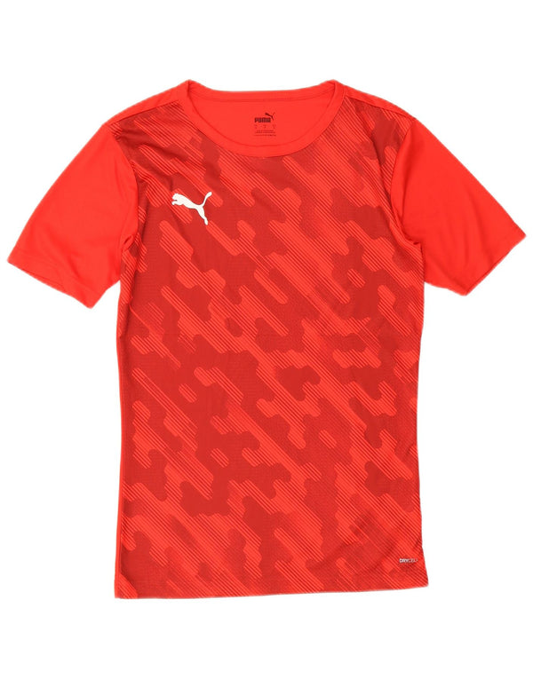 Puma Herre T-Shirt Top Lille Rød Geometrisk
