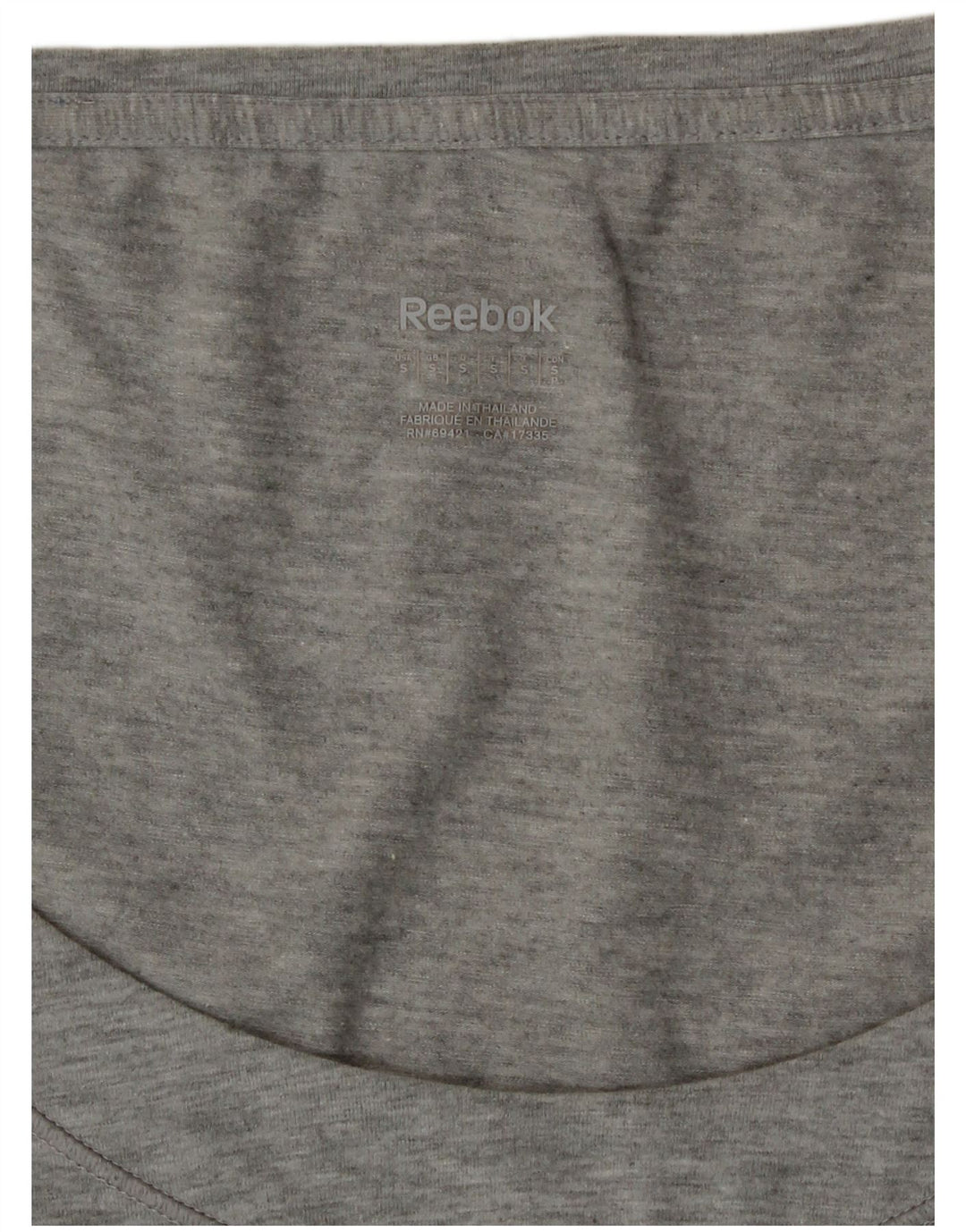 Reebok Dame T-Shirt Top UK 10 Lille Grå