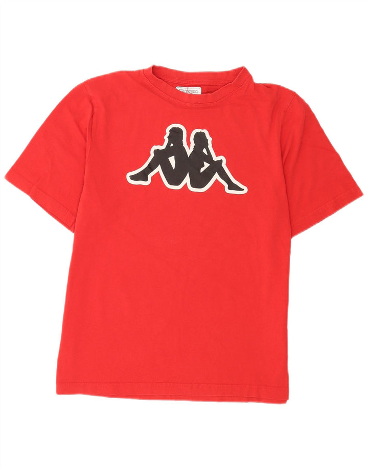 Kappa kortærmet herre almindelig grafisk T-shirt top medium rød bomuld