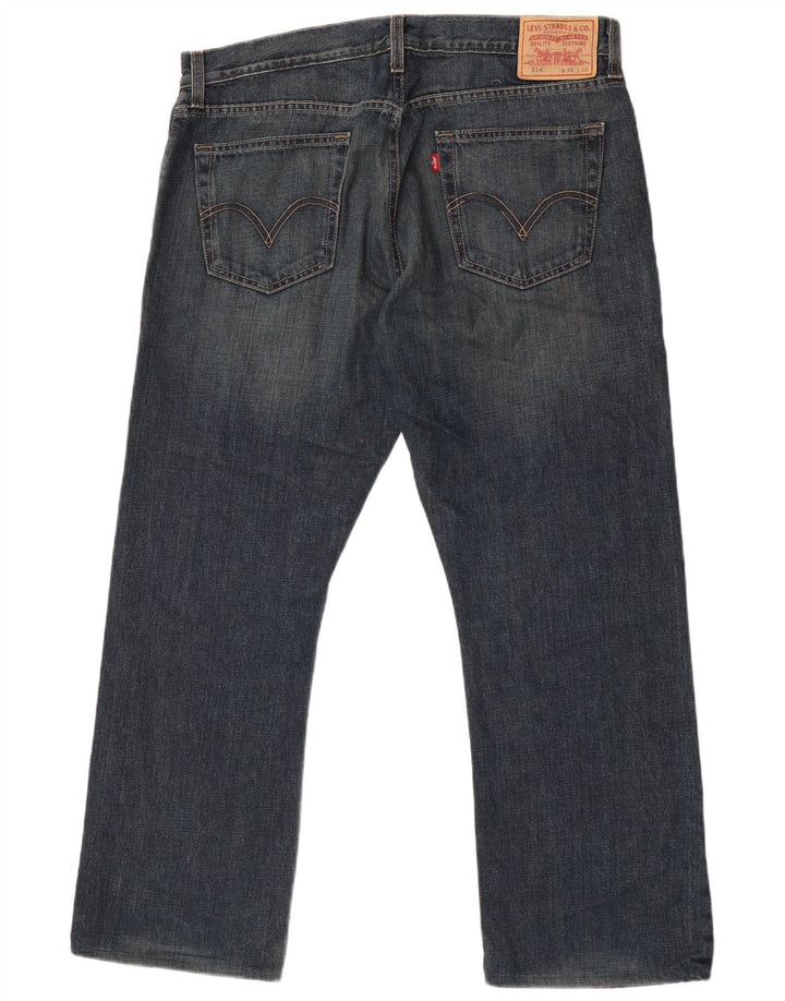 Levi's Herre 514 Slim Straight Jeans W36 L30 Blå Bomuld