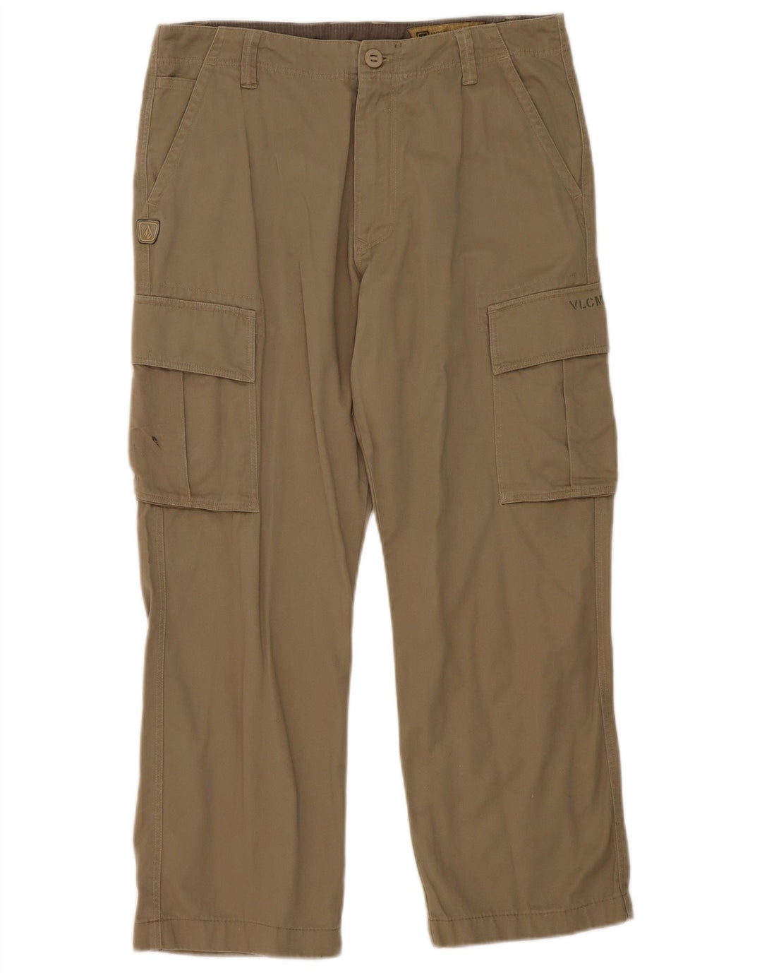 Volcom Herre Straight Cargo Bukser W32 L27 Khaki Bomuld