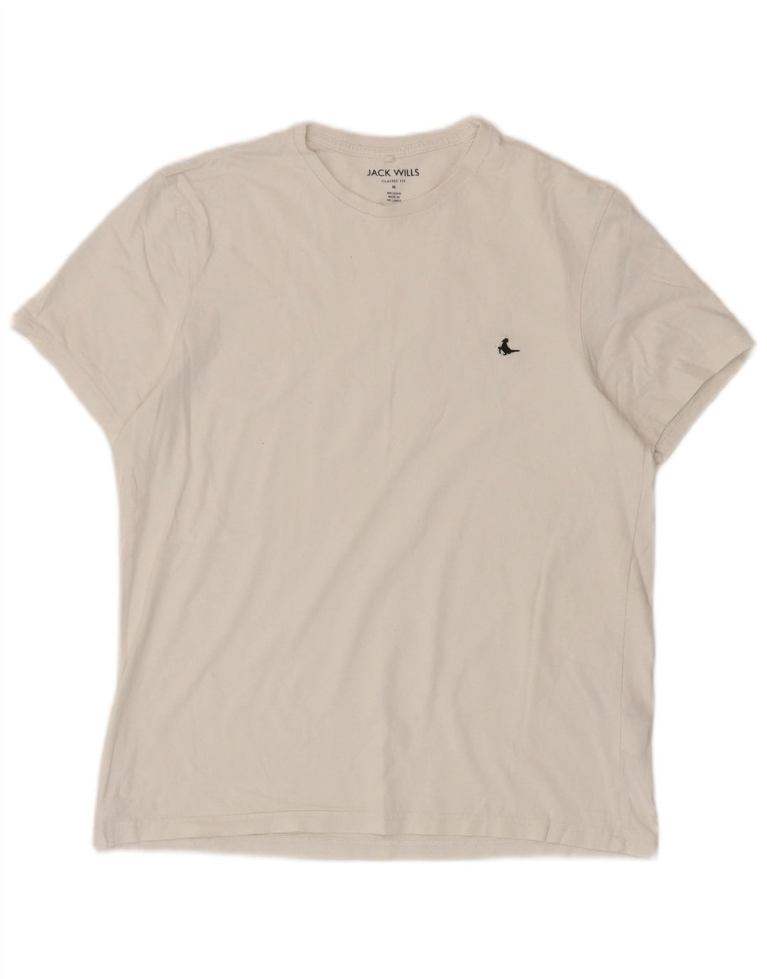 Jack Wills Herre Classic Fit T-shirt Top Medium White Bomuld