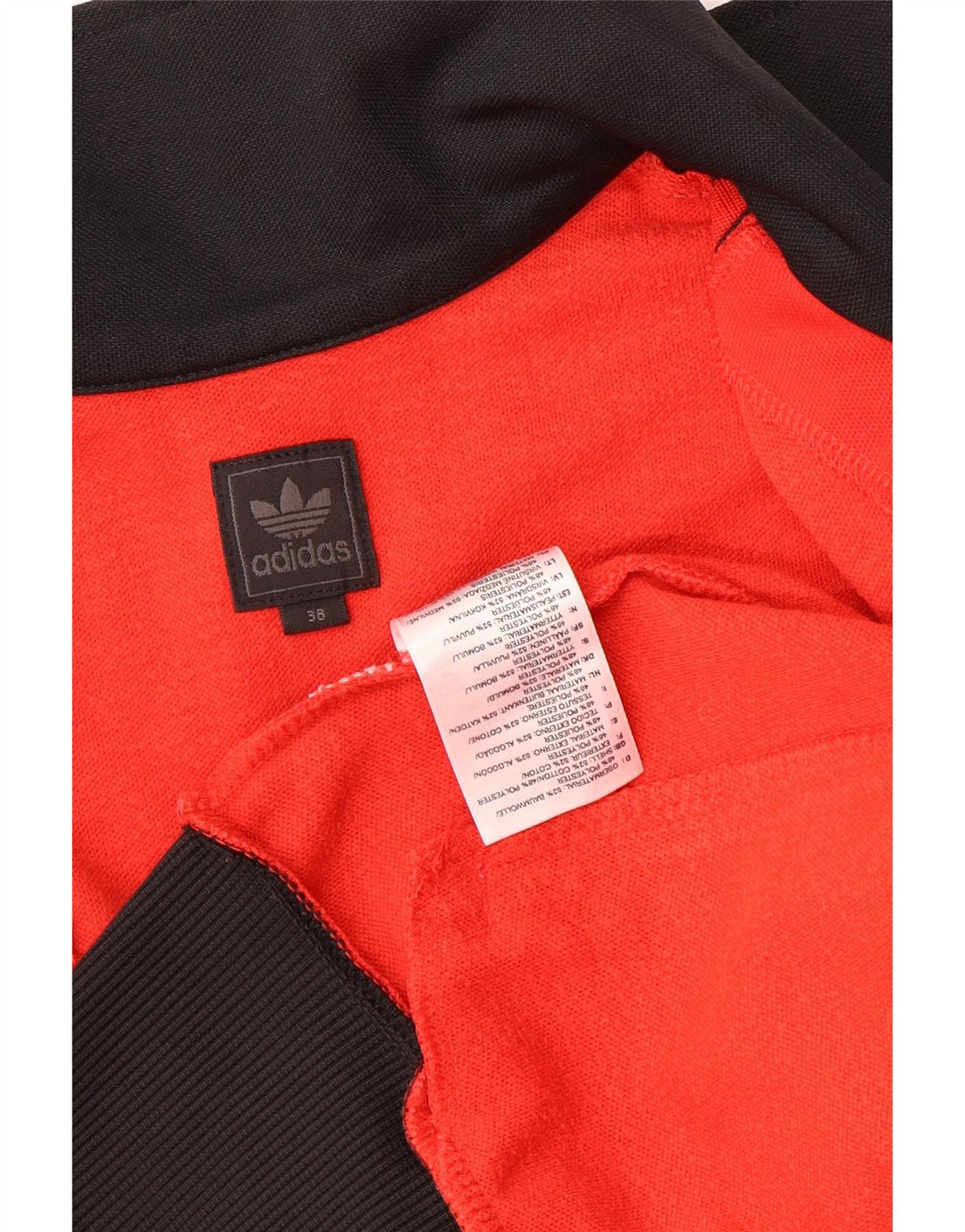 Adidas træningsdragt topjakke til kvinder EU 38 Medium Rød Colourblock Bomuld