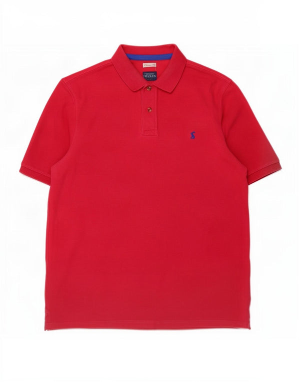 Joules herre klassisk pasform poloshirt stor pink bomuld