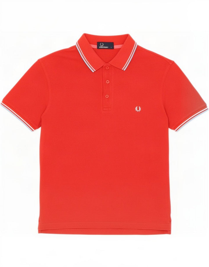Fred Perry Herre poloshirt Stor rød bomuld