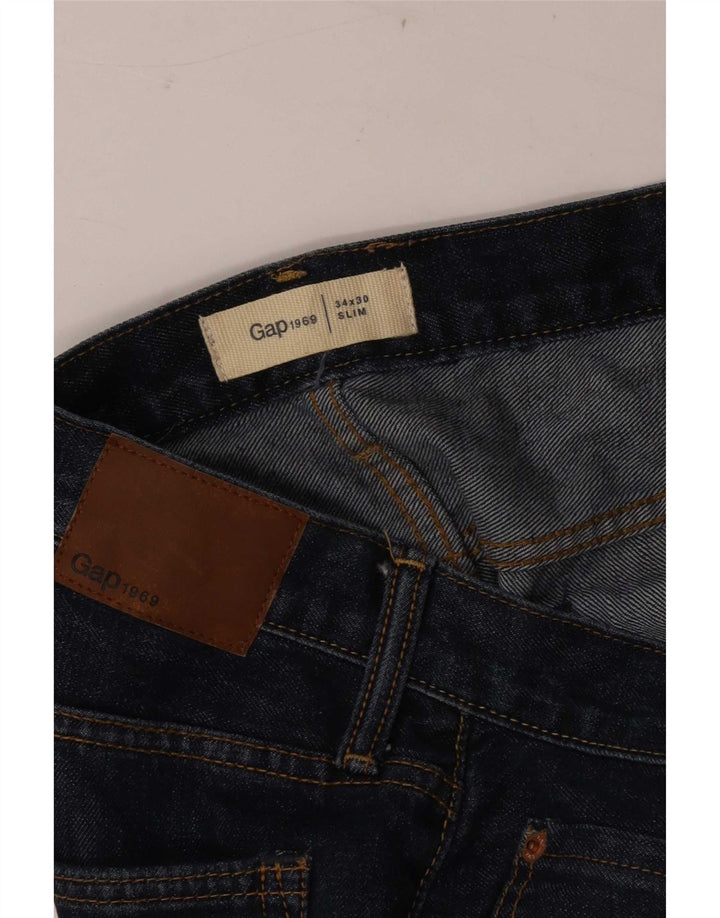 Gap Herre Slim Jeans W34 L30 Blå Bomuld