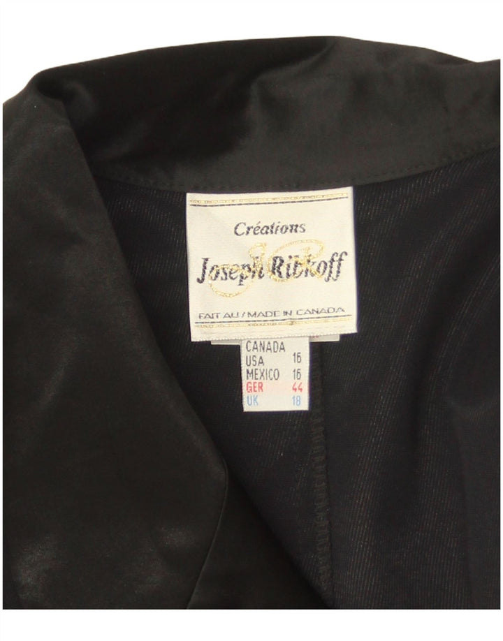 Joseph Ribkoff Dame Playsuit Blazer Jacket UK 18 XL Sort Rayon