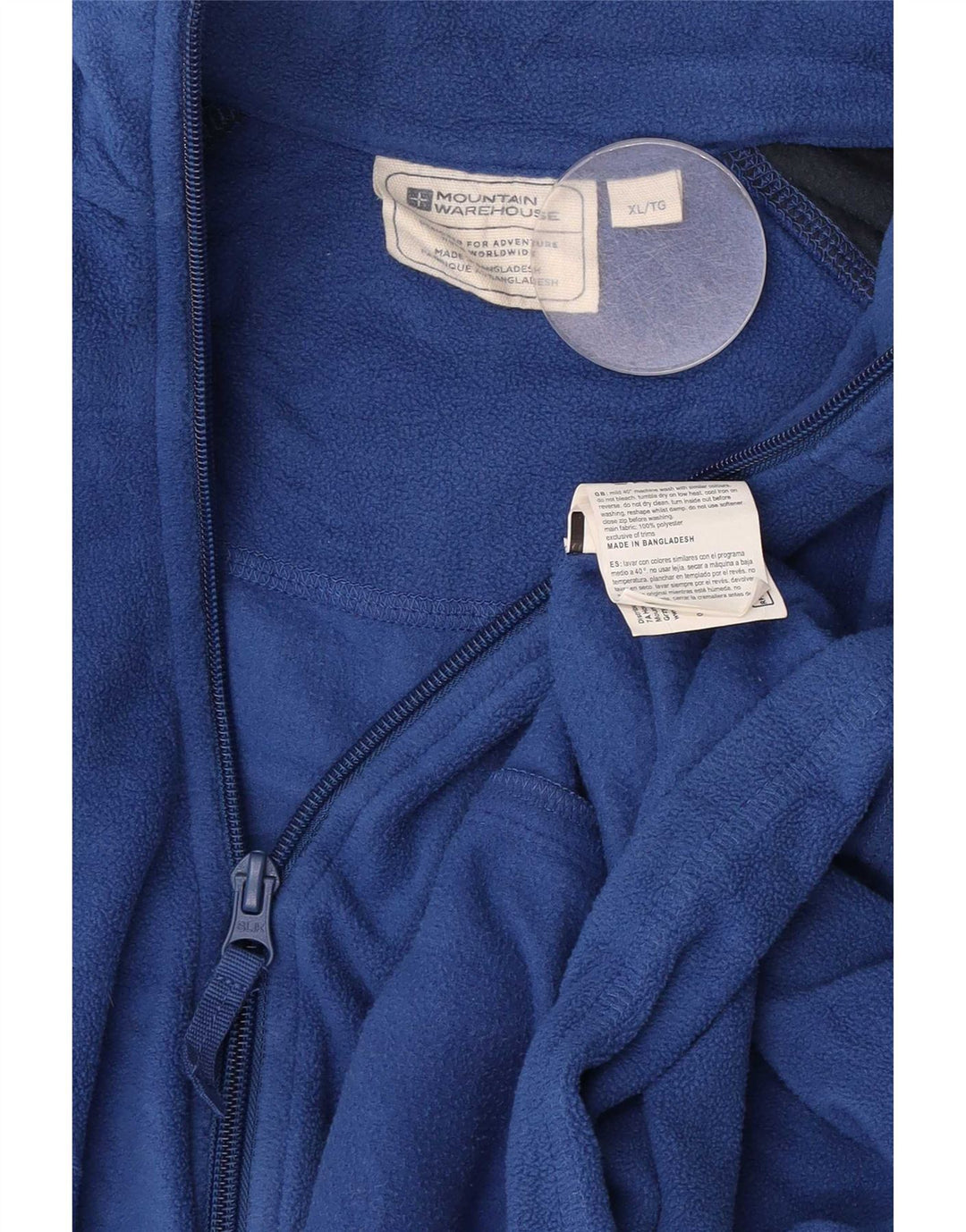 Mountain Warehouse Herre Fleecejakke UK 42 XL Blå Colourblock Polyester