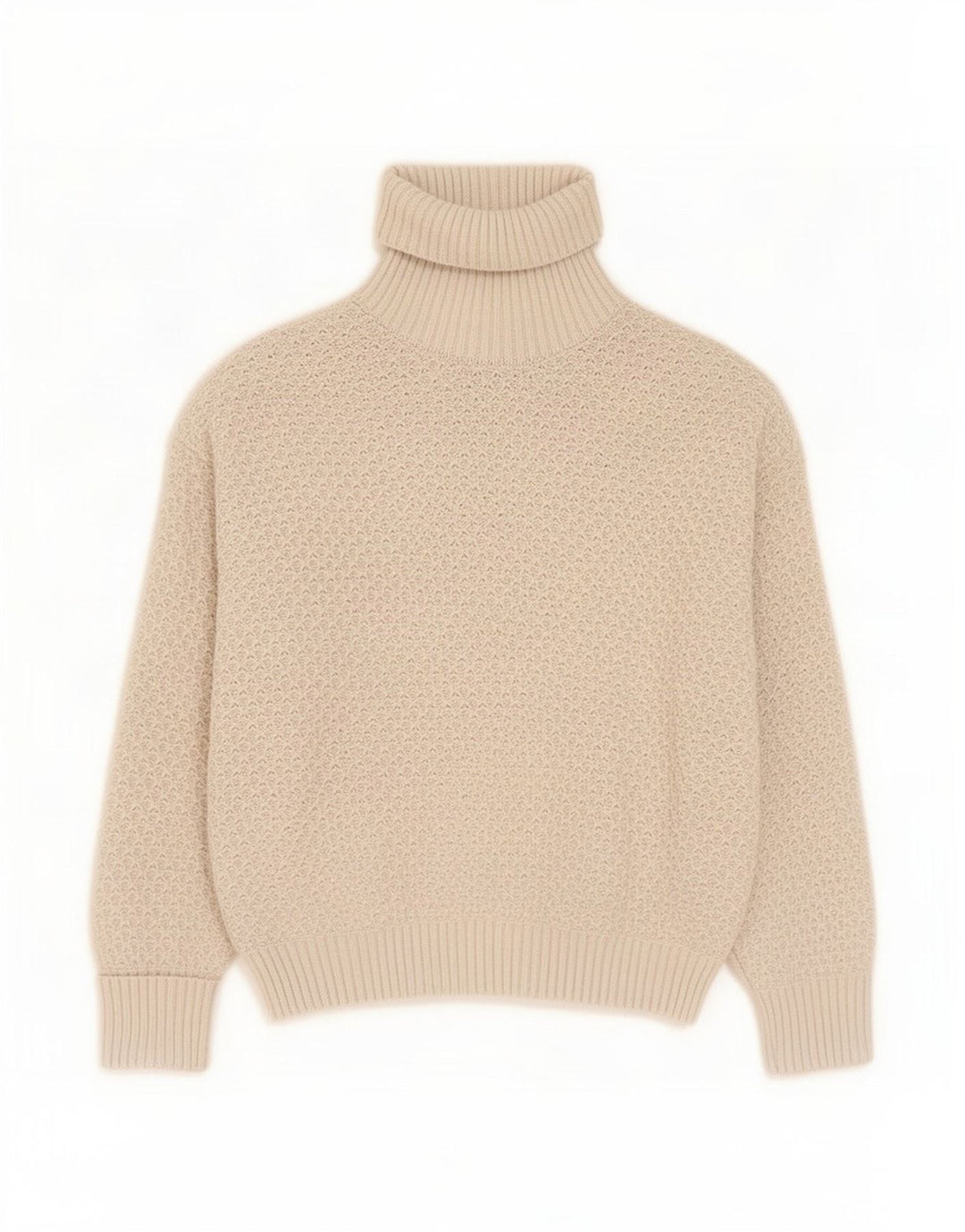 Marks & Spencer Dame Rullehals sweater UK 14 Medium Beige