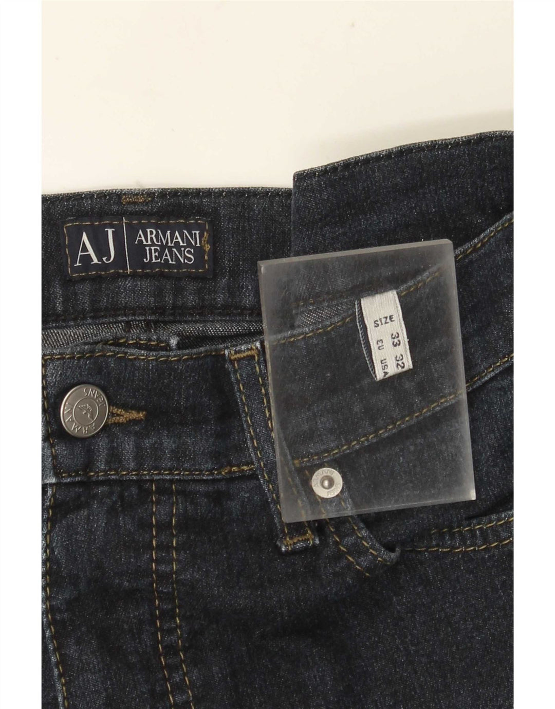 Armani Jeans Dame Straight Jeans W33 L34 Marineblå