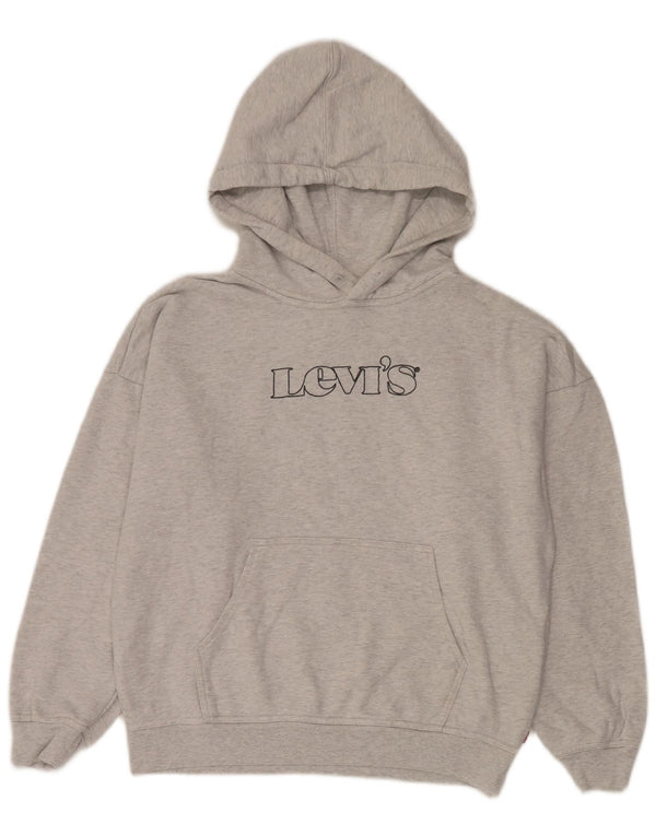 Levi's Herre Grafisk Loose Fit Hoodie Jumper XS Grå Bomuld