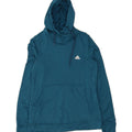 ADIDAS Womens Climawarm Hoodie Jumper UK 12/14 Medium Blue Polyester Vintage Adidas and Second-Hand Adidas from Messina Hembry 