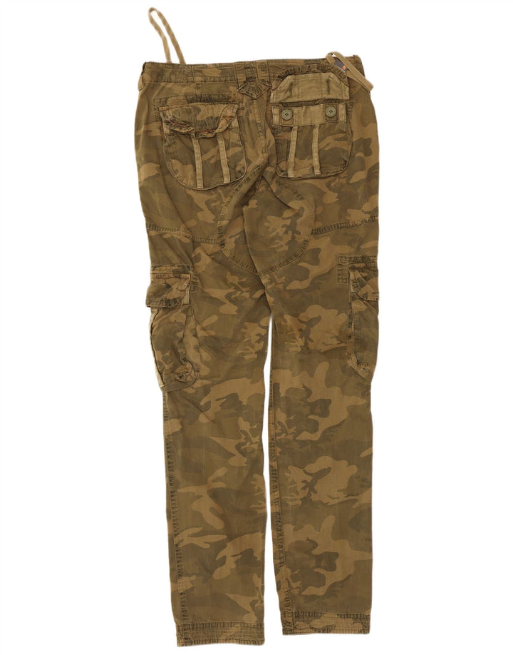 Superdry Straight Cargo Bukser Medium W34 L33 Khaki Camouflage