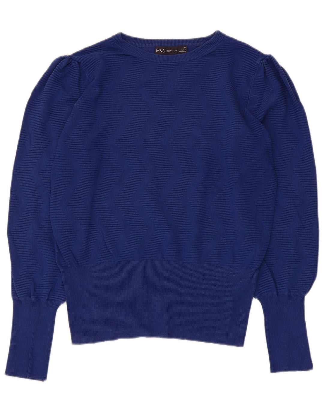 Marks & Spencer Dame Boat Neck Jumper Sweater UK 12 Medium Navy Blue