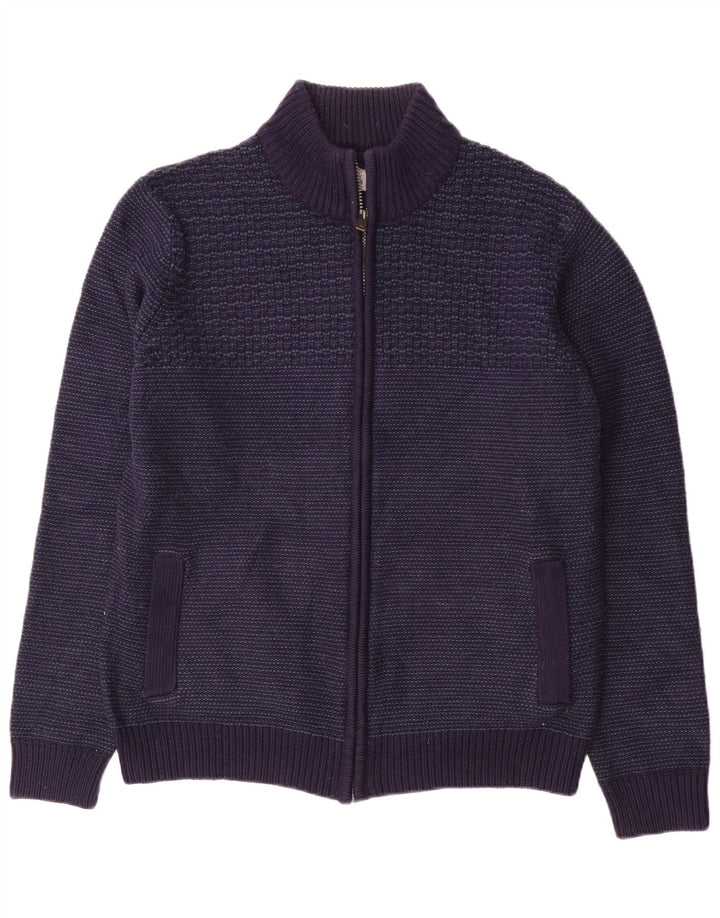 Marks & Spencer Herre Regular Fit Cardigan Sweater Medium Navy Blue Akryl
