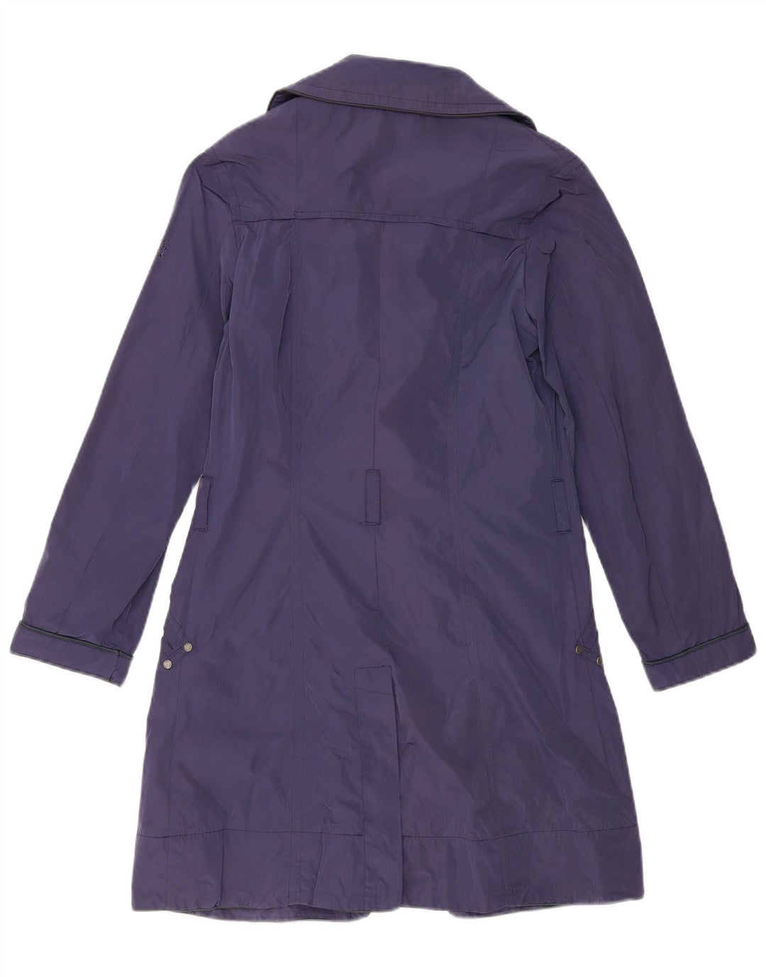 Calvin Klein Jeans Dame Trench Coat UK 14 Large Navy Blue Polyester