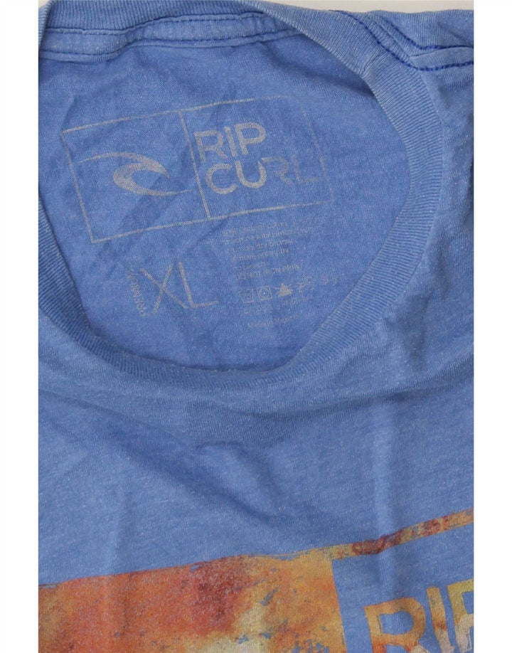 Rip Curl Herre grafisk T-shirt Top XL Blå