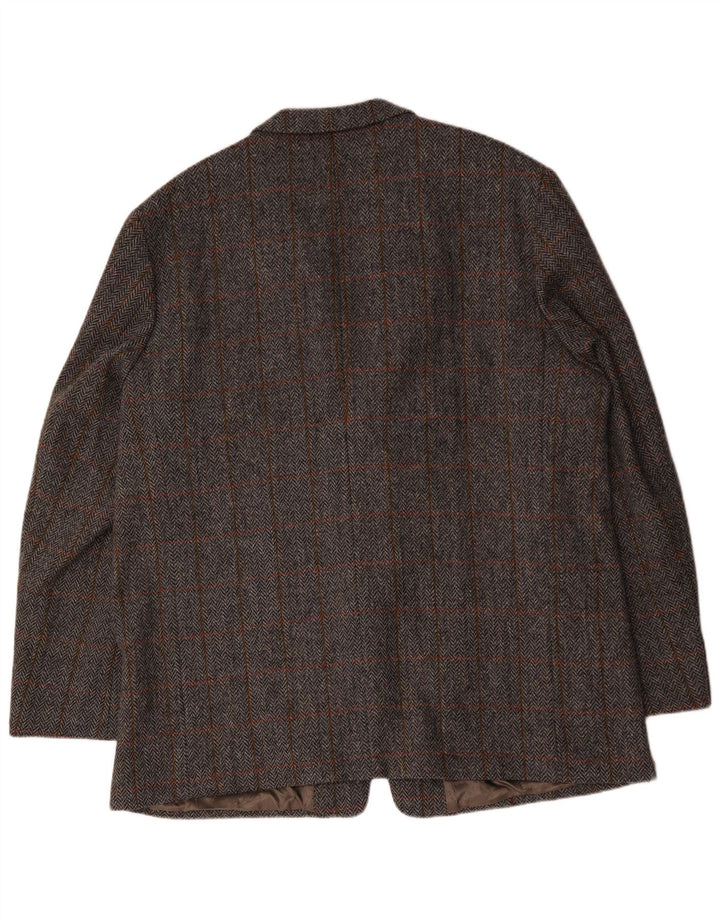 Walbusch Herre 2-knaps blazerjakke UK 44 2XL Grå ternet uld