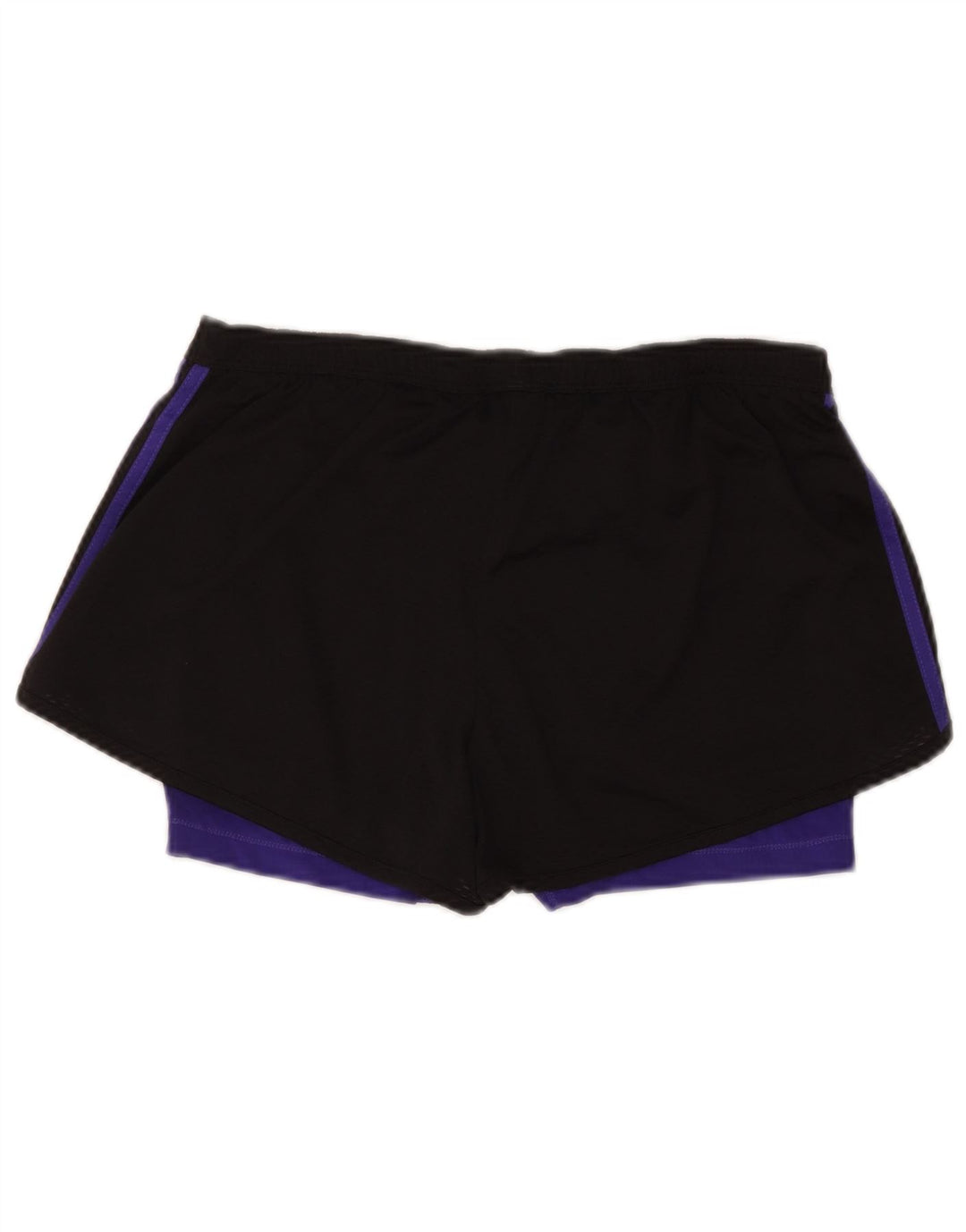 Adidas sportsshorts til kvinder UK 12/14 Medium Black Colourblock Polyester