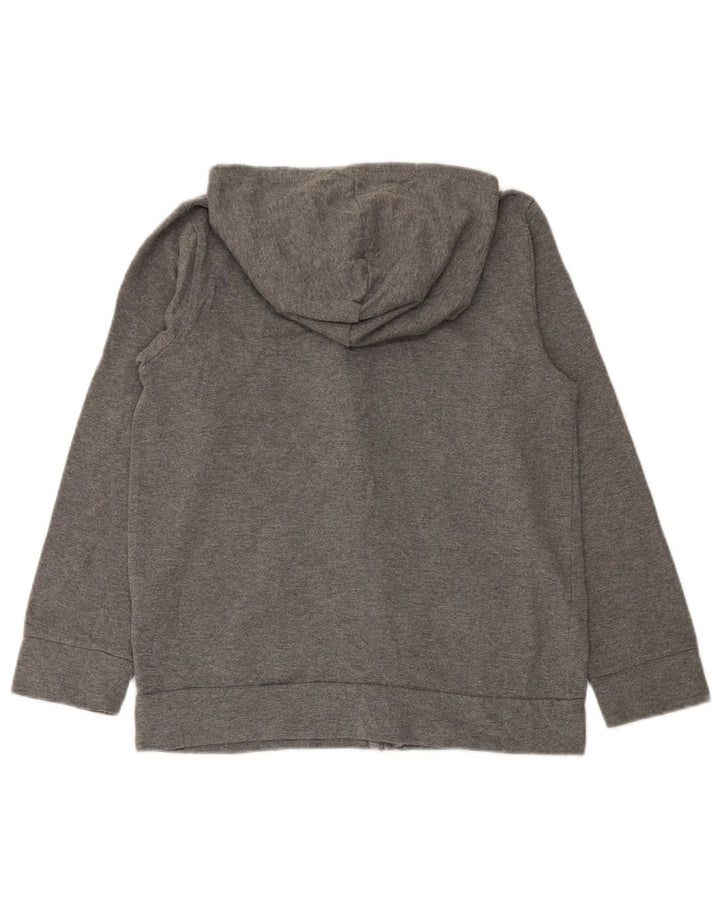 PUMA drenge grafisk hættetrøje med lynlås 12-13 år stor grå bomuld