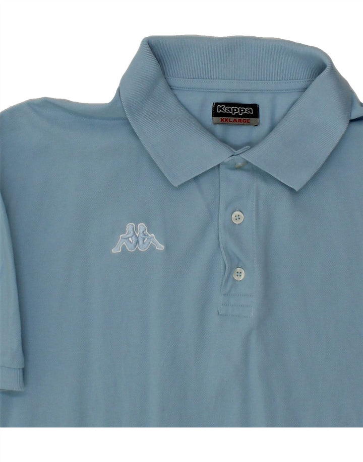 KAPPA Mens Polo Shirt 2XL Blue Cotton Vintage Kappa and Second-Hand Kappa from Messina Hembry 